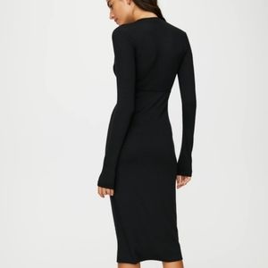 Wilfred Free Long Sleeve Knit Maxi Dress, XS, Fitted